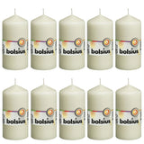 Bolsius Bolsius Stub Candles 10 st 120x58 mm elfenben