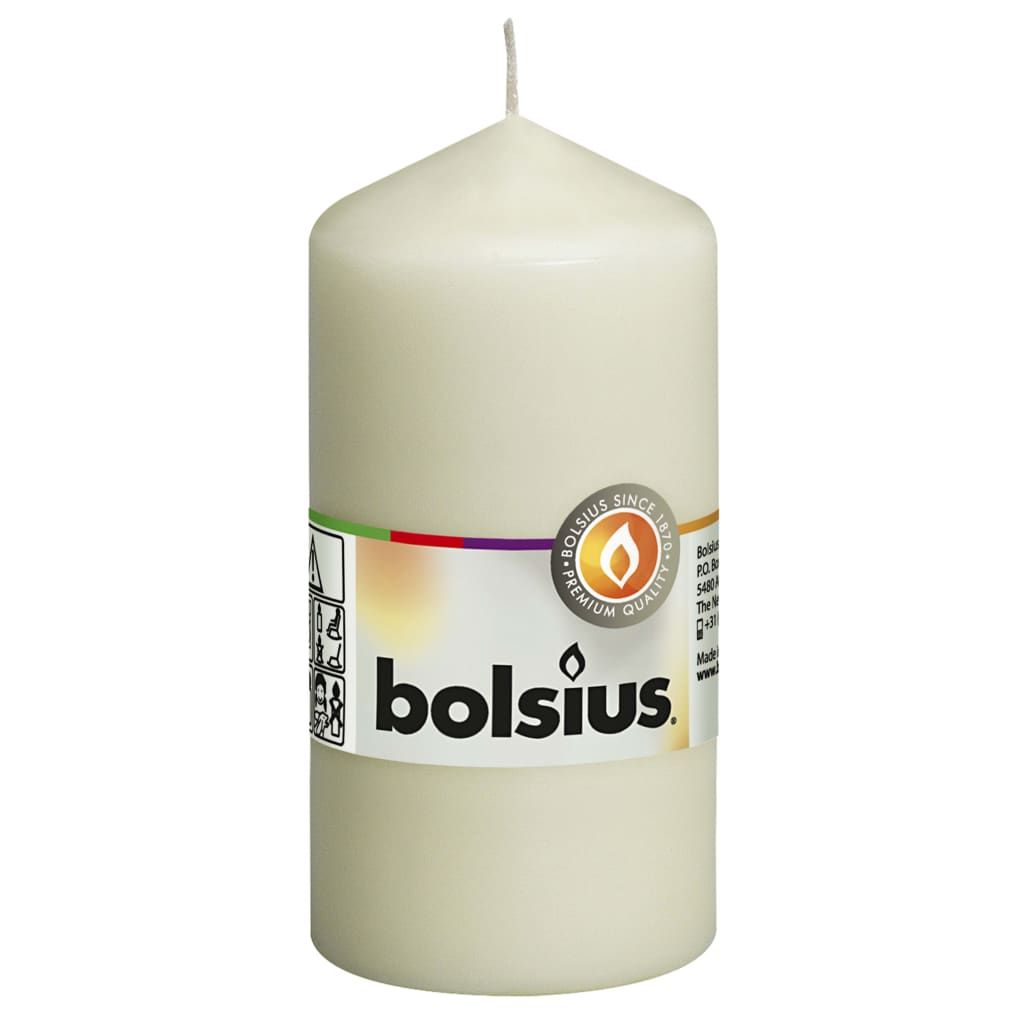 Bolsius Bolsius Stub Candles 10 st 120x58 mm elfenben