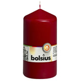 Bolsius Bolsius Stollen Candles 8 st 130x68 mm vinröd