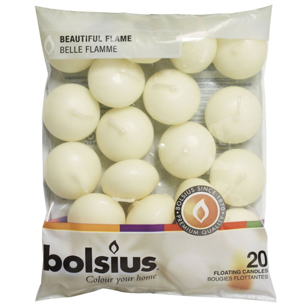 Bolsius Bolsius floating candles 20 pieces white