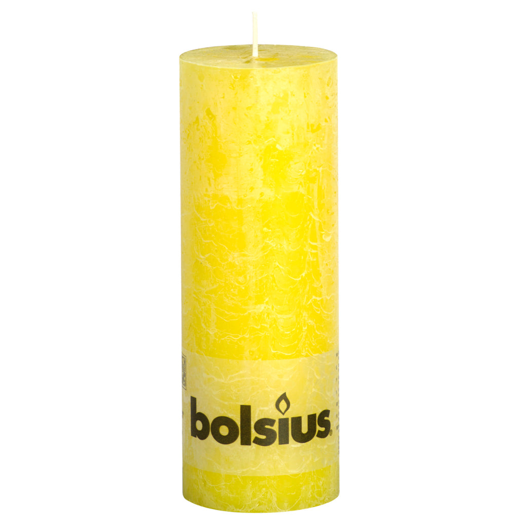 Bolsius bolsius stompkaars 19x6,8 cm geel