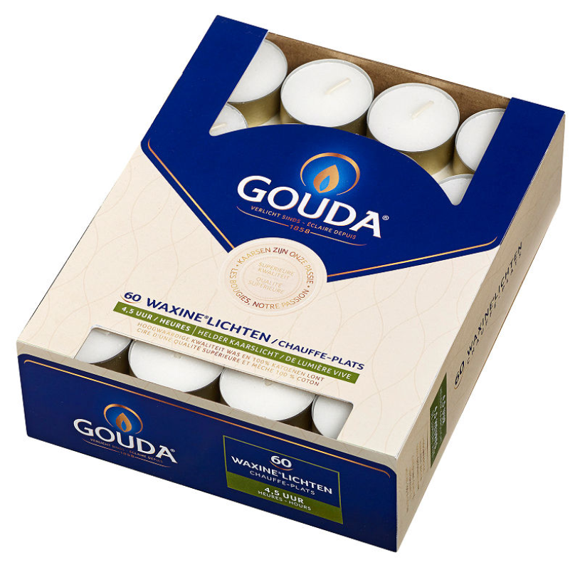 Gouda Waxinelicht 4,5 Stunden, Box mit 60 Stück