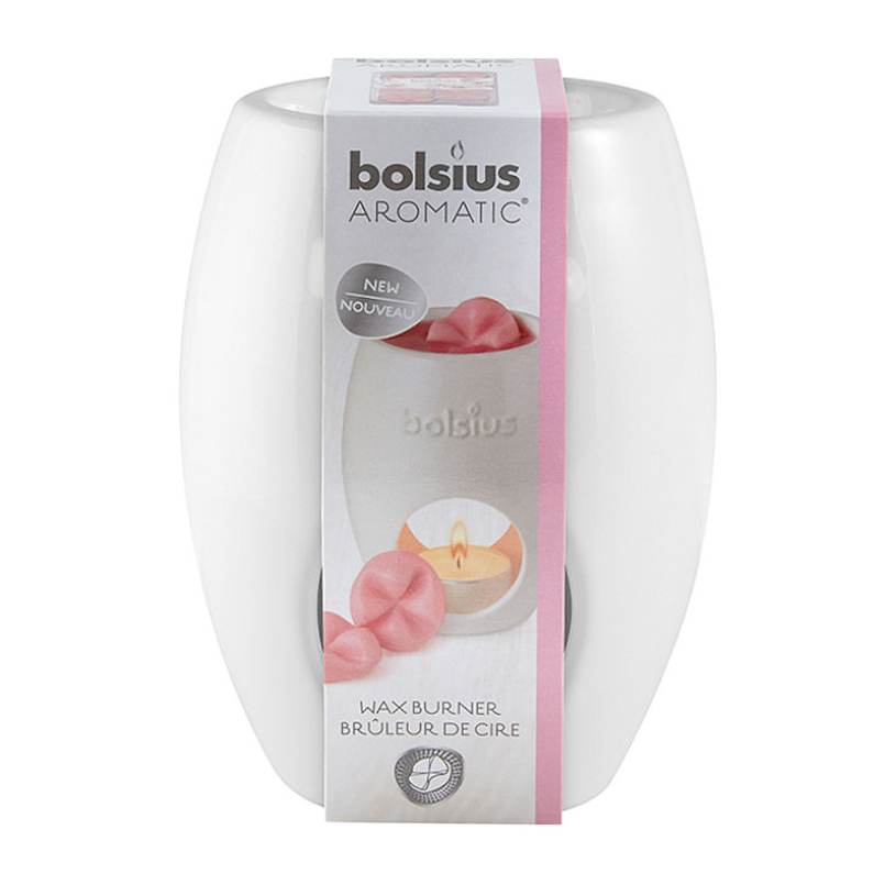 Bolsius Duftwachsbrenner Ellipse weiß