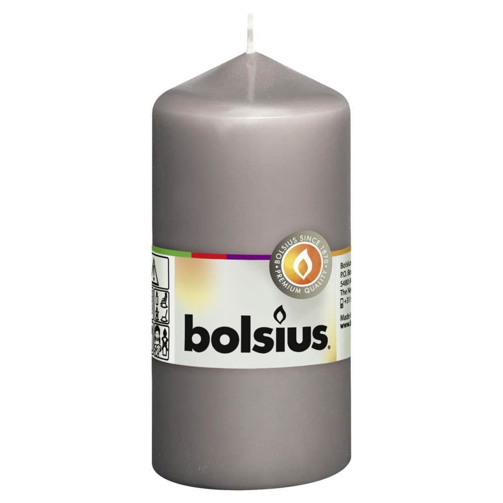 Bolsius Bolsius Stollen candles 10 pcs 120x58 mm warm gray