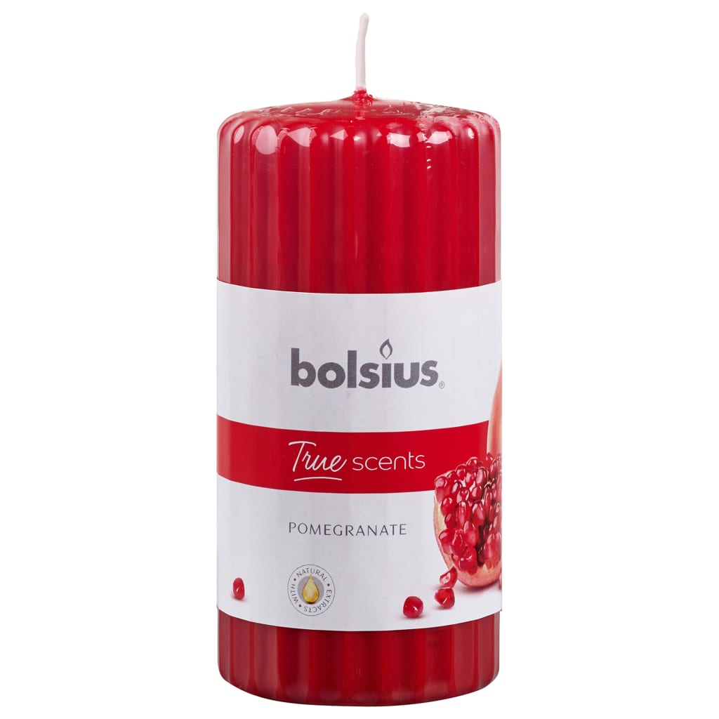 Bolsius Bolsius Candele profumate a coste 6 pezzi 120x58 mm Melograno