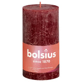 Bolsius Bolsius Stollen SHINE 4 ST Rustic 130x68 mm velvet red