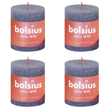 Bolsius Bolsius Stollen Shine 4 St. Rustic 80x68 mm Twilight Blue