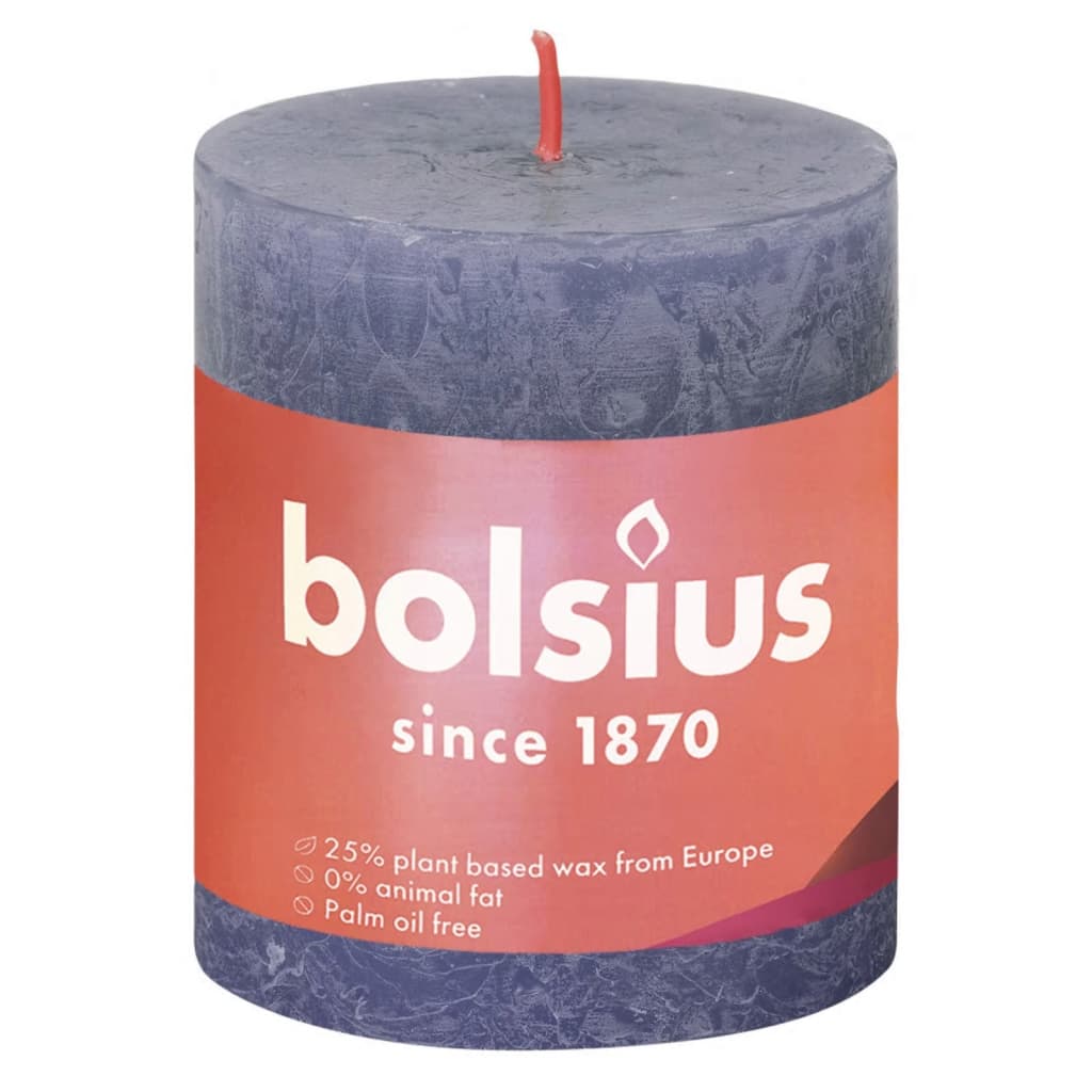 Bolsius Bolsius Stollen Shine 4 St. Rustic 80x68 mm Twilight Blue