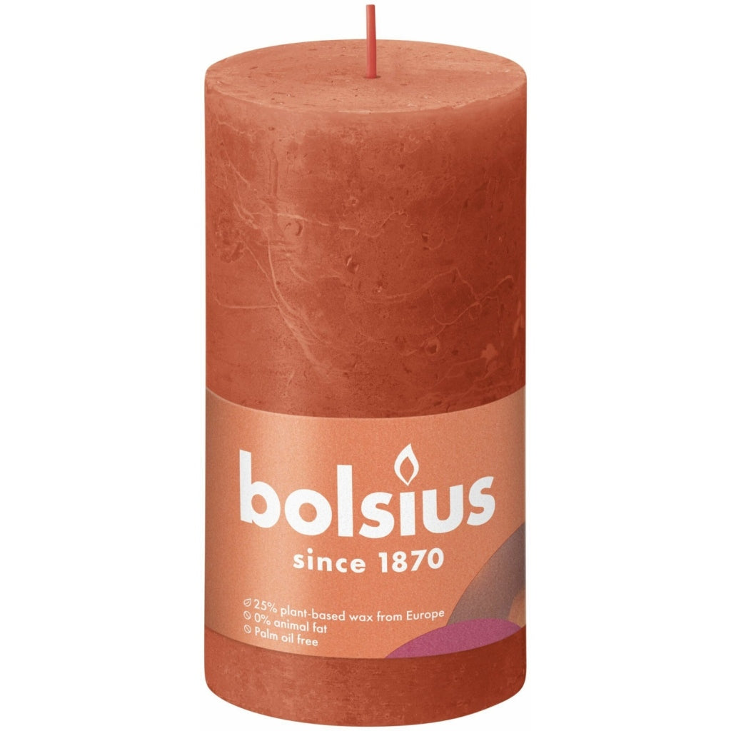 Bolsius Stub Candle Rustic 13x6,8 cm arancione terreno