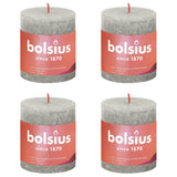 Bolsius Bolsius Stollen Shine 4 St Rustic 80x68 mm pesek siva