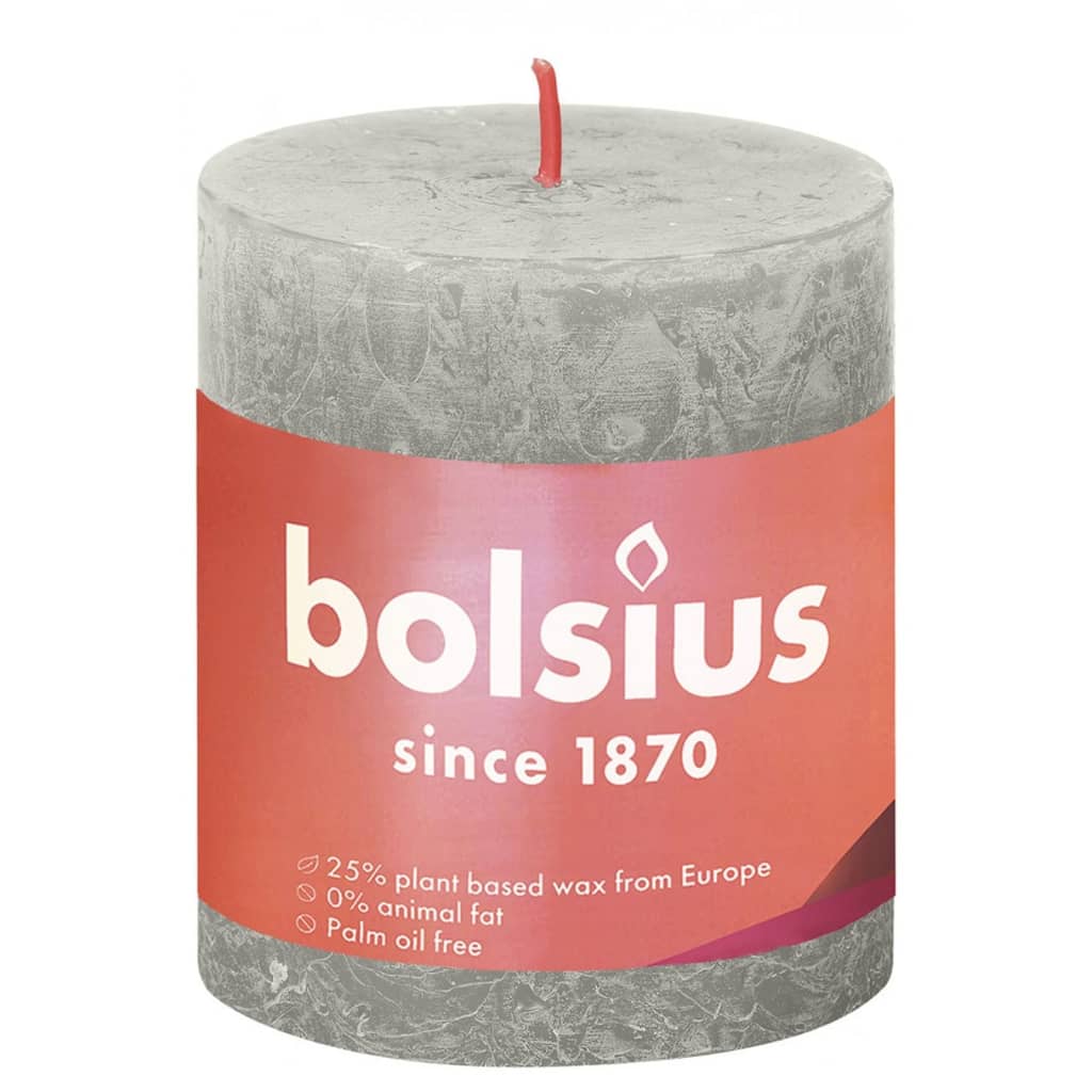 Bolsius Bolsius Stollen Shine 4 St Rustic 80x68 mm pesek siva