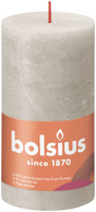 Bolsius Shine Collection Rustikale Stumpenkerze 130 68 Sandgrau – Sandgrau