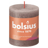 Bolsius Bolsius Stollen Shine 4 St Rustic 80x68 mm rustikalni taupe