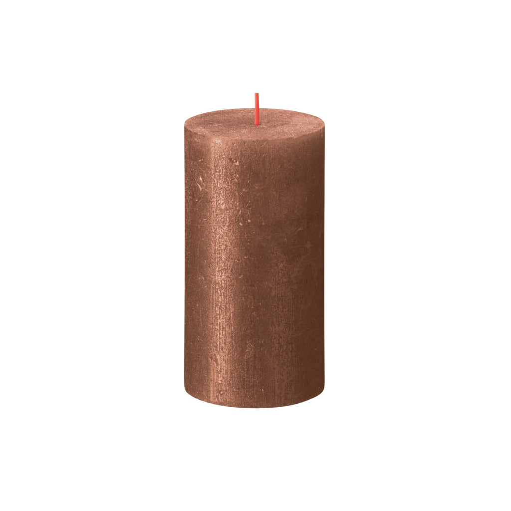 Bolsius Schimmer-Stumpenkerze Kupfer 13x6,8 cm