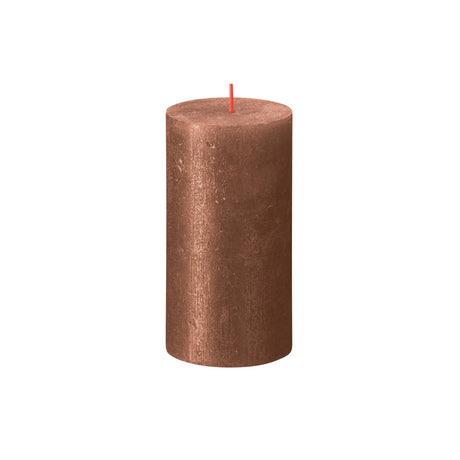 Bolsius Schimmer-Stumpenkerze Kupfer 13x6,8 cm