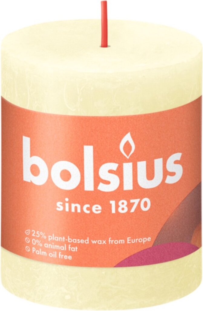 Bolsius Stub Candle Butter rústico Amarillo 8 cm 7 cm