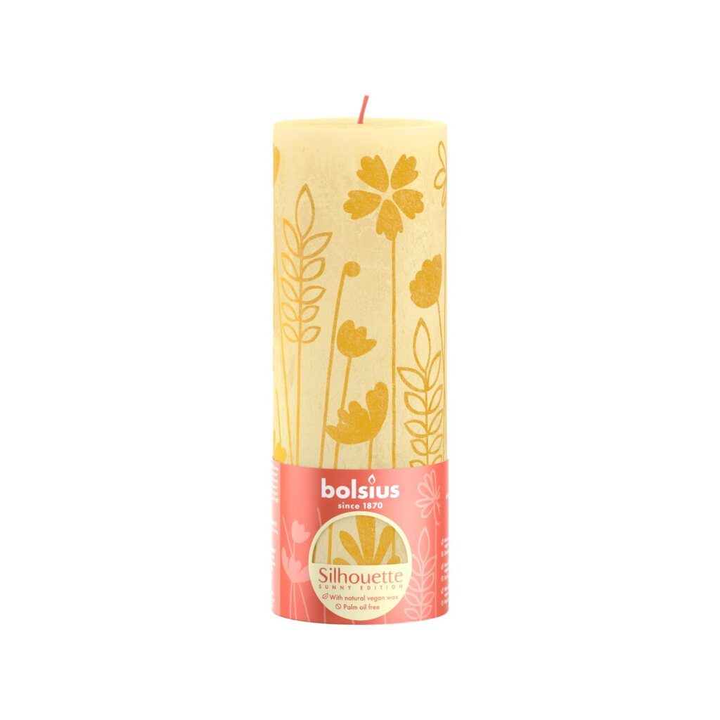 Bolsius Rustic Stub Candle 19x6,8 cm Butter jaune