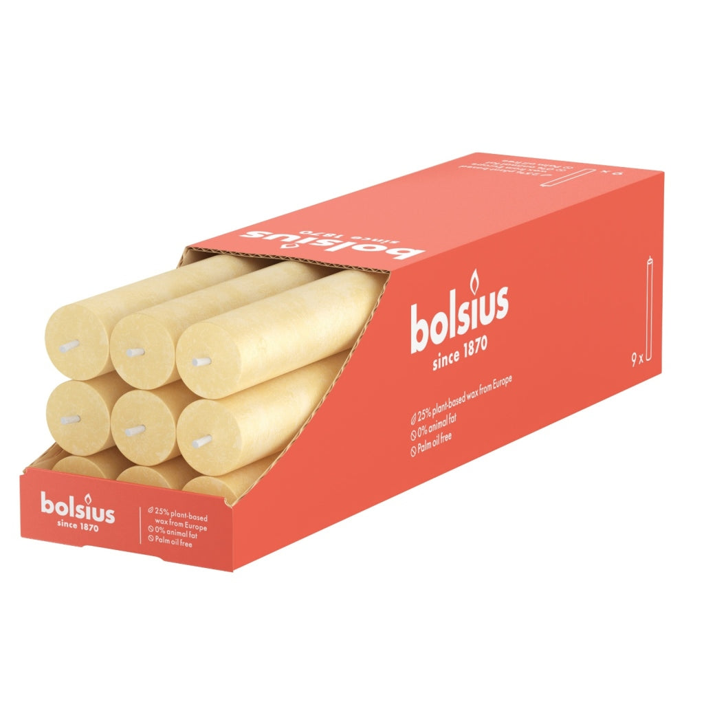 Bolsius Dinerkaars avena rústica beige