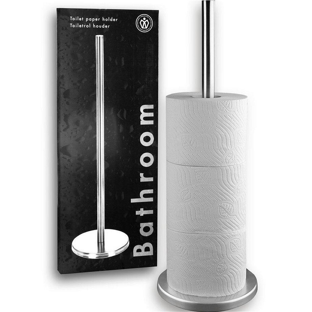 Bathroom Solutions Toilettenpapierhalter stehend aus Edelstahl | 2 Stk