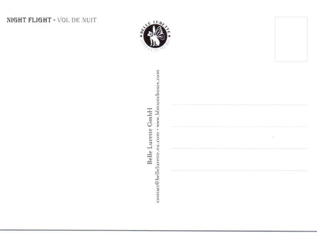 Prentbriefkaart cd01: night flight. 6 st