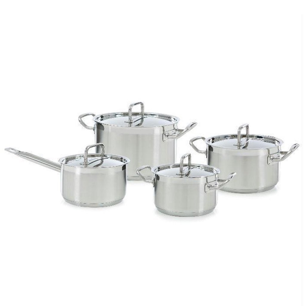 BK Präzisionspfannenset 4-teilig Edelstahl Glas Silber