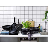BK Easy Induktionsbratpfanne 20 cm – PFAs-freie Antihaftbeschichtung – Induktionsbratpfanne – Keramikpfanne – ofenfest bis 160 °C – Kaltgriffe – Schwarz
