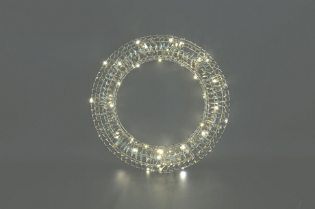 Countryfield kerstkrans led bling m 8x40x40cm - goud