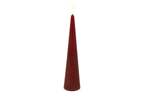 Countryfield led kegelkaars rustiek 5x5x29,5cm - rood