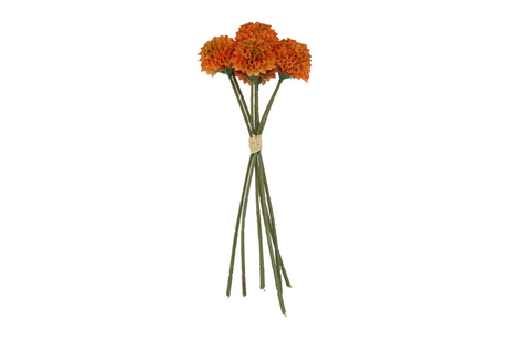 Countryfield kunstbundel dahlia pompon oranje 12x12x27cm