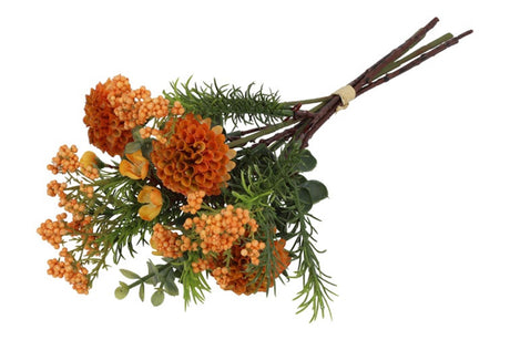 Countryfield dahlia pompon boeket oranje 12x12xh27cm