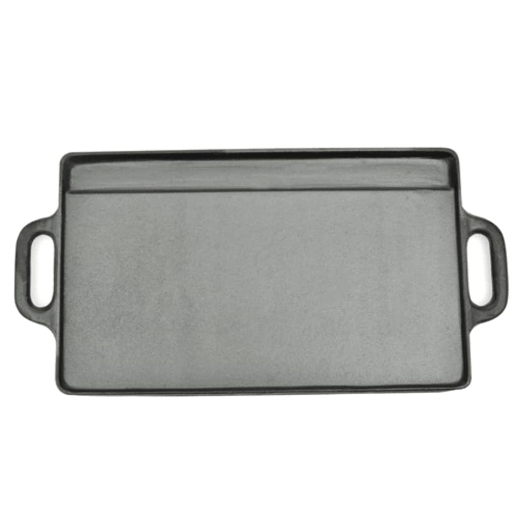 Vidaxl Grill plate cast iron double -sided 38x23 cm 2 sts