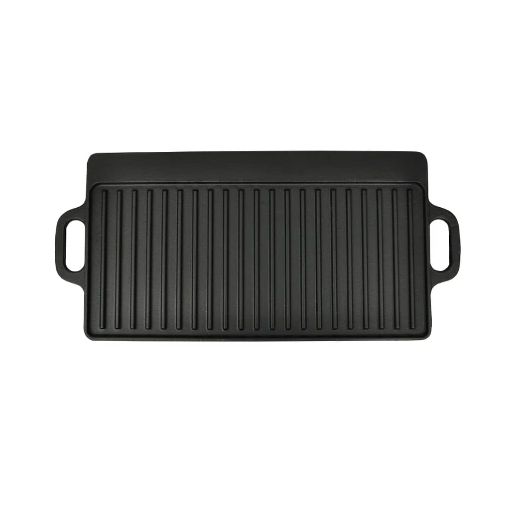 Vidaxl Grill Plate Cast Iron Double -cimile 38x23 cm 2 m