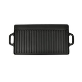 Vidaxl grillplaat gietijzer dubbelzijdig 38x23 cm 2 st