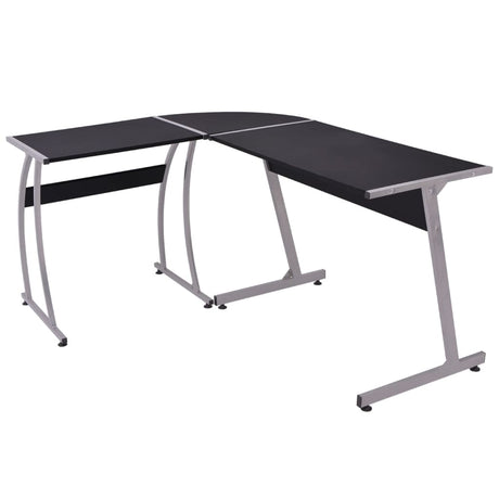 Vidaxl hoekbureau l-vormig zwart