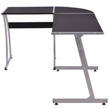 Vidaxl hoekbureau l-vormig zwart
