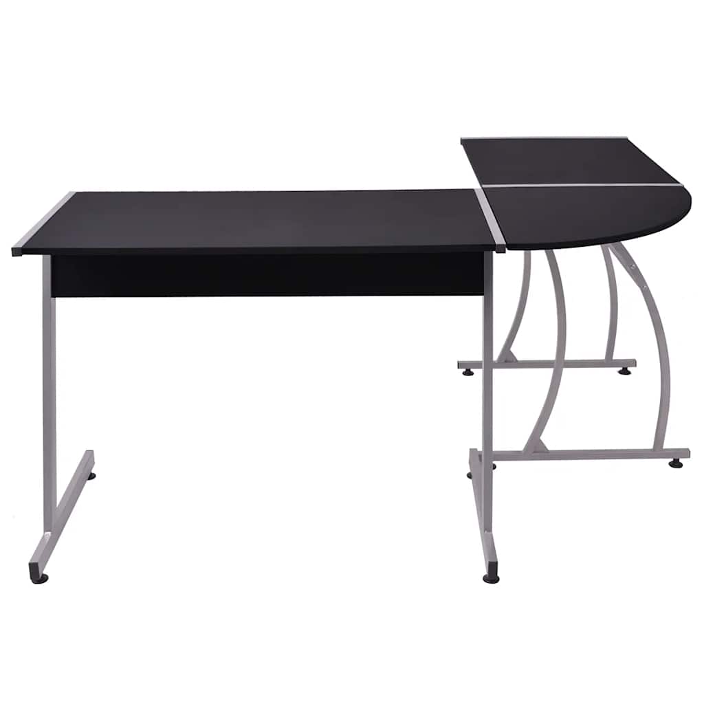 Vidaxl hoekbureau l-vormig zwart
