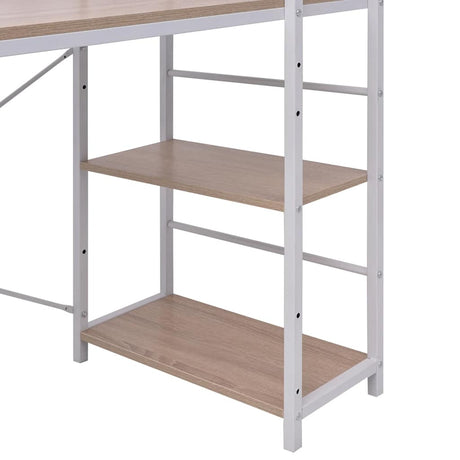 Vidaxl bureau met boekenkast 4-laags eikenkleurig