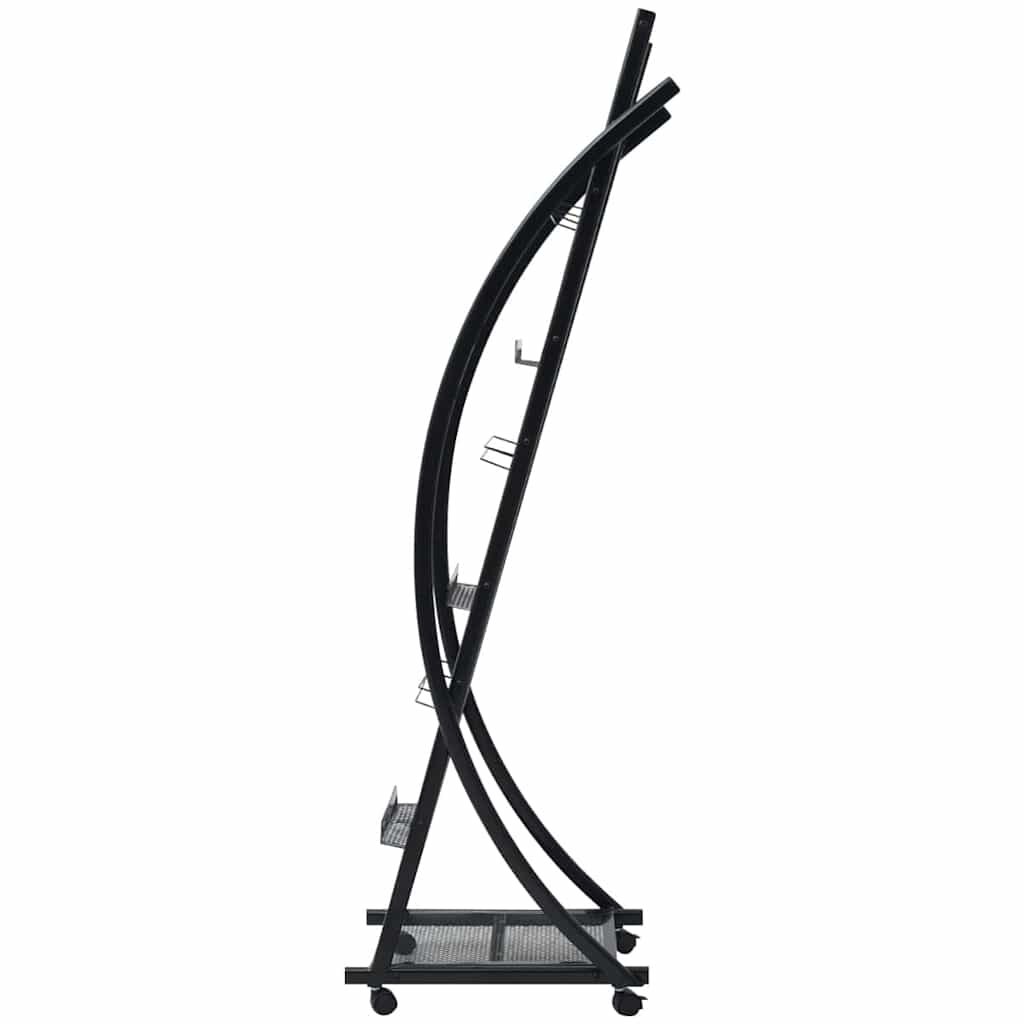 Vidaxl tijdschriftenrek zwart 40x32x131 cm a4