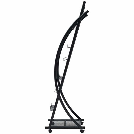 Vidaxl tijdschriftenrek zwart 40x32x131 cm a4