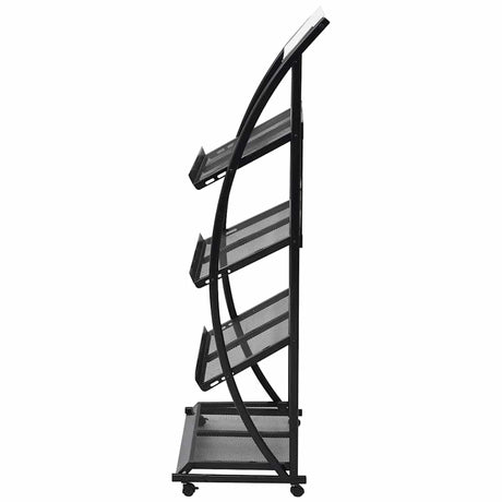 Vidaxl tijdschriftenrek zwart en wit 47x40x134 cm a4