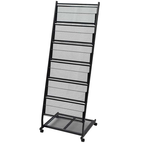 Vidaxl tijdschriftenrek zwart 47,5x43x133 cm a4