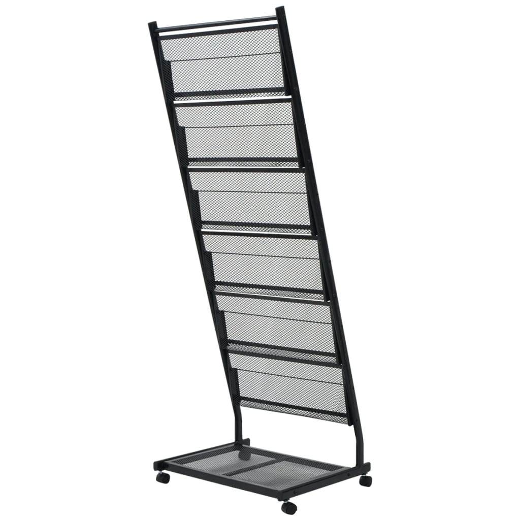 Vidaxl tijdschriftenrek zwart 47,5x43x133 cm a4