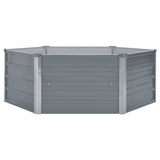 VIDAXL -Pflanzer erhöht 129 x 129 x 46 cm verzinkter Stahlgrau grau