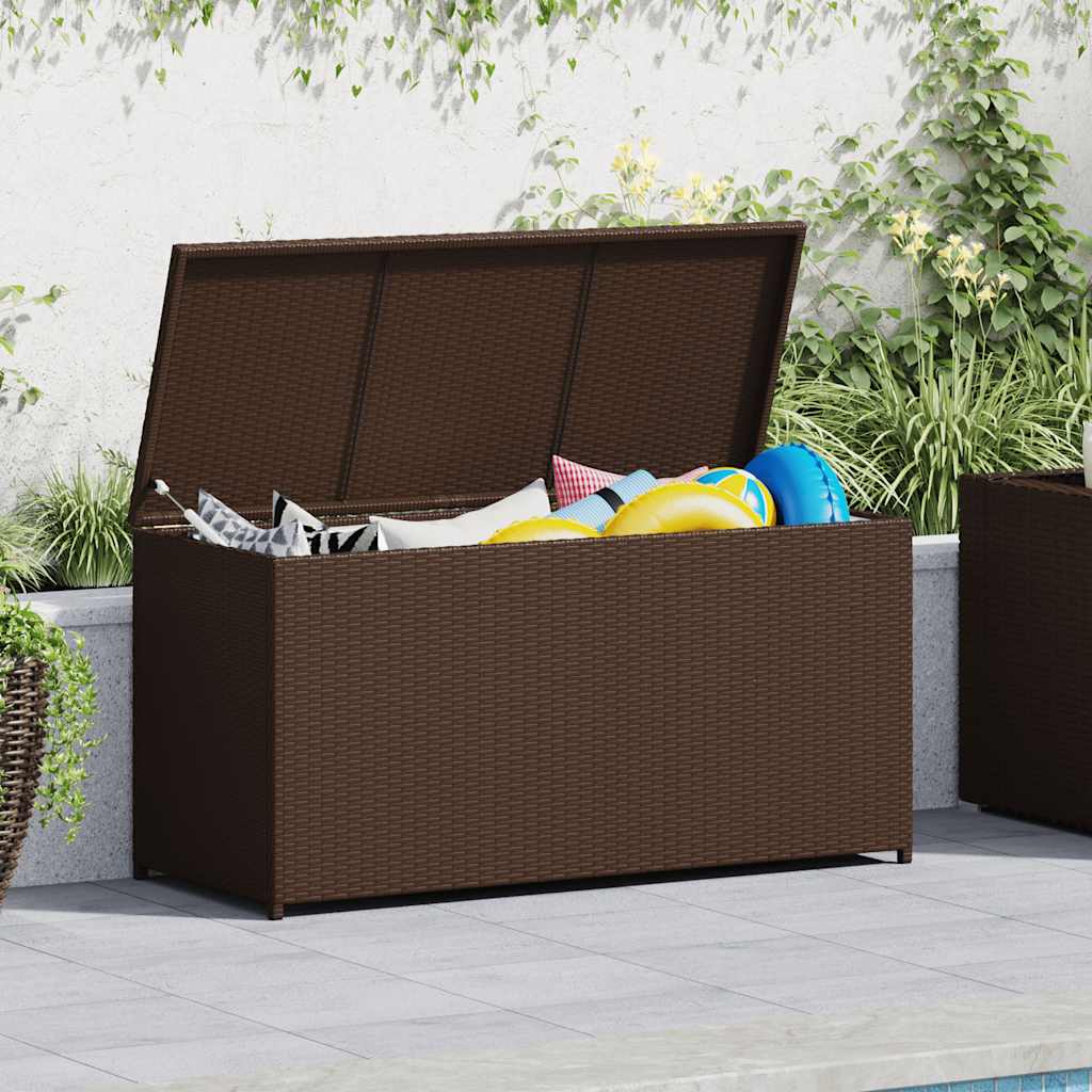 Vidaxl tuinbox 120x50x60 cm poly rattan bruin