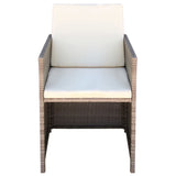 Vidaxl tuinstoelen 2 st met kussens poly rattan beige