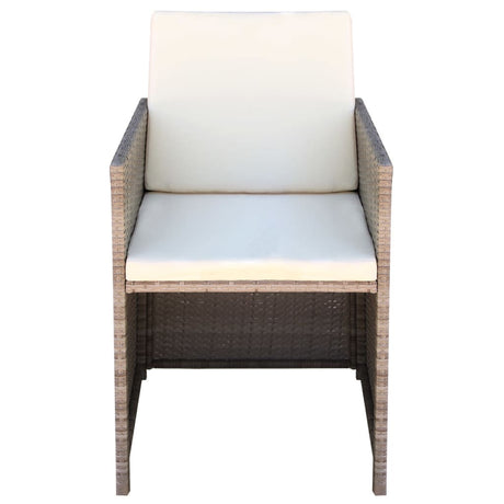 Vidaxl tuinstoelen 2 st met kussens poly rattan beige