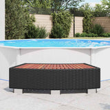 Vidaxl Splash 92x45x25 cm Poly Rattan Schwarz