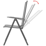 Vidaxl tuinstoelen stapelbaar 2 st staal grijs