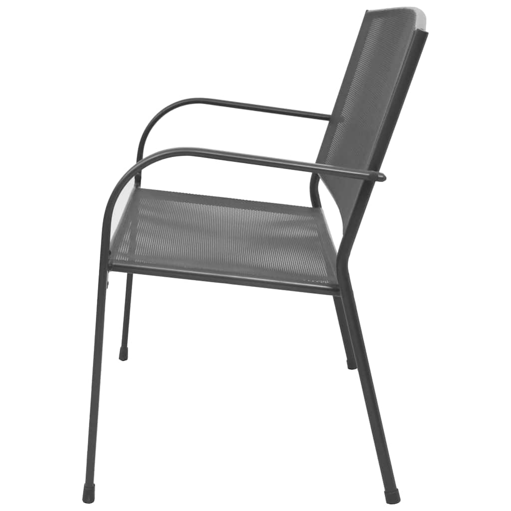 Vidaxl tuinbank 108 cm staal en mesh antraciet
