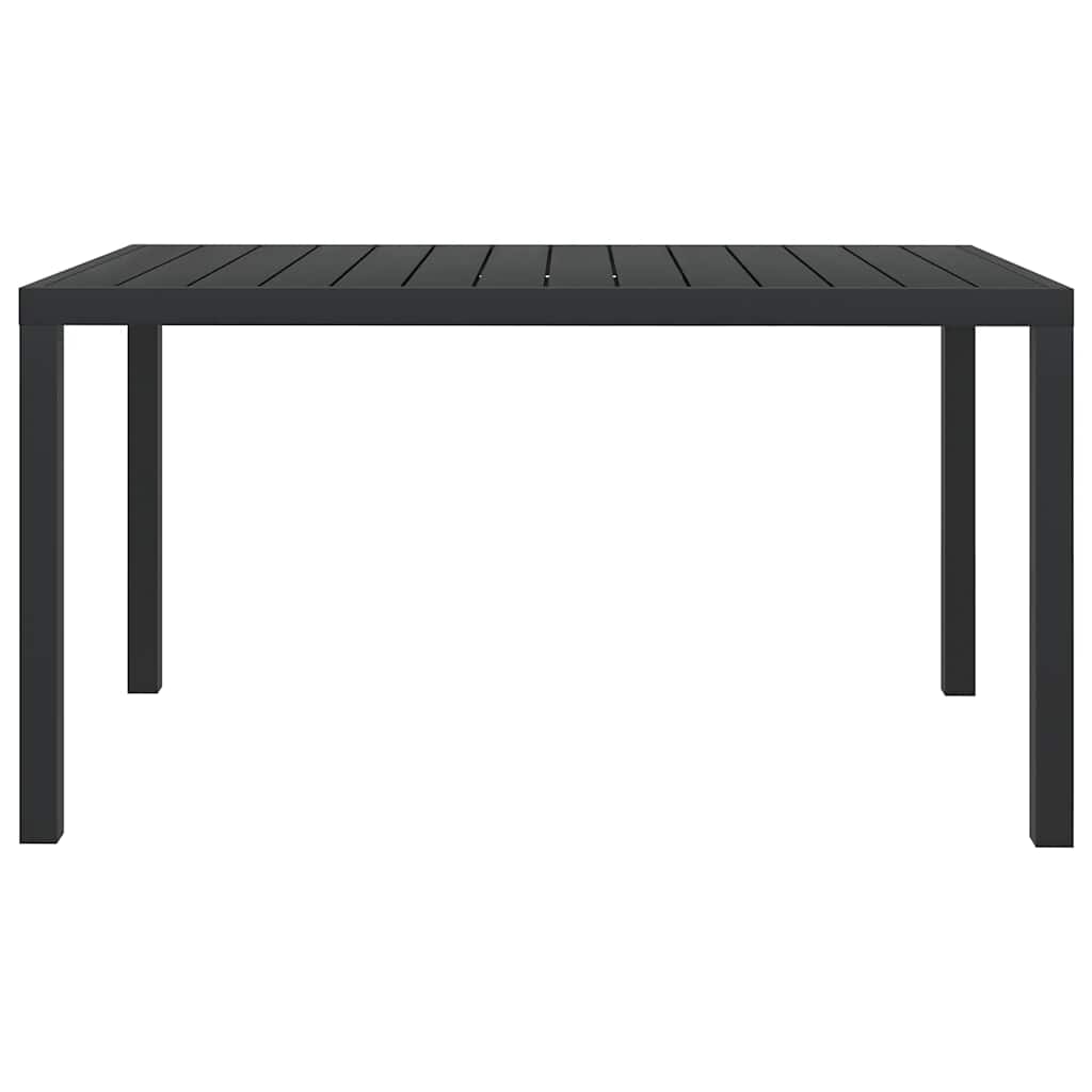 Vidaxl tuintafel 150x90x74 cm aluminium en hkc zwart